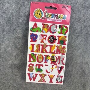 Vtg Sandylion Animal Stickers Alphabet Letters New Sealed 2 Sheets Kromekote 90s